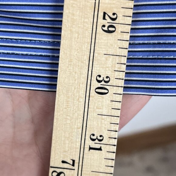 Ralph Lauren RLX Mens Blue Striped Wicking Golf Polo Sz XL - Picture 4 of 7